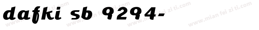 dafki sb 9294字体转换